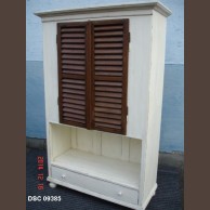 Pine cabinet with shutter doors / finished condition
